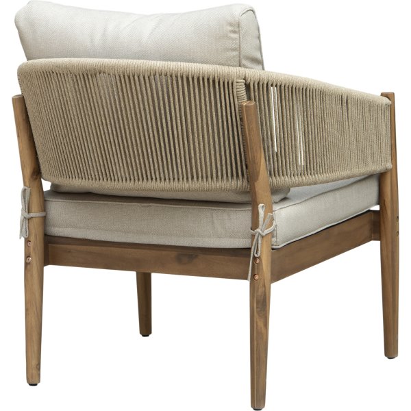 Fiji Loungesæt 4 pers. med hynder, akacietræ/natur