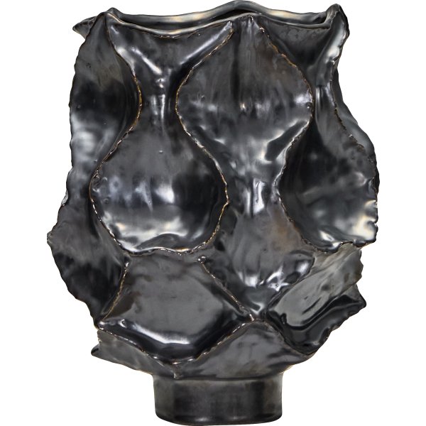 House Doctor Waves Vase H25 cm, metallisk