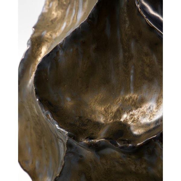 House Doctor Waves Vase H34 cm, metallisk