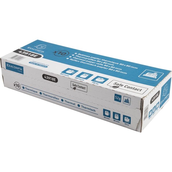 Clairefontaine Termorulle, kasseapp, 80x80mm, 10rl