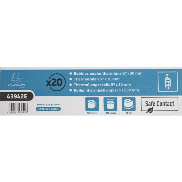 Clairefontaine Termorulle, kreditk., 57x30mm, 20rl