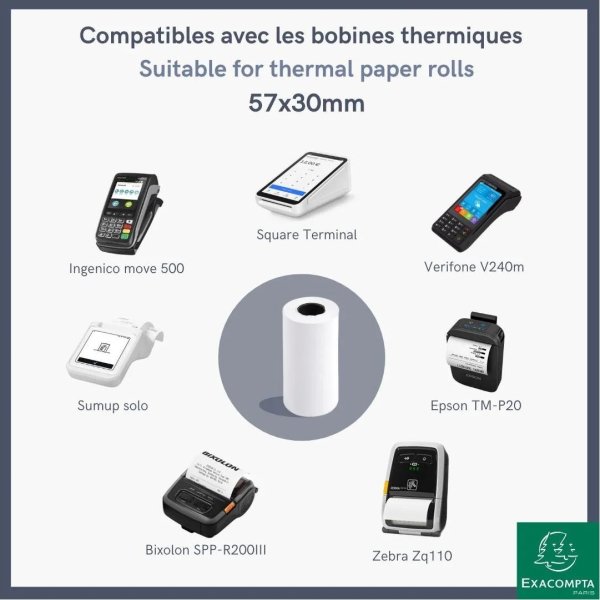 Clairefontaine Termorulle, kreditk., 57x30mm, 20rl