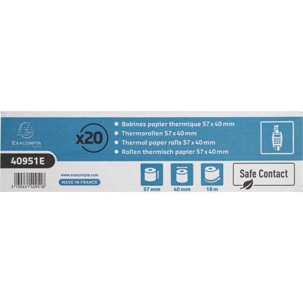 Clairefontaine Termorulle, kreditk., 57x40mm, 20rl