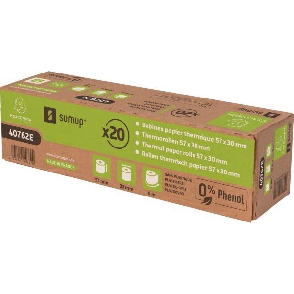 Clairefontaine Termorulle, SumUp, 57x30mm, 20rl