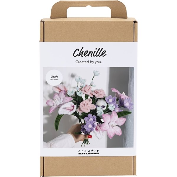 DIY Kit Chenilleblomster | Pastelfarver