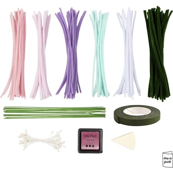 DIY Kit Chenilleblomster | Pastelfarver