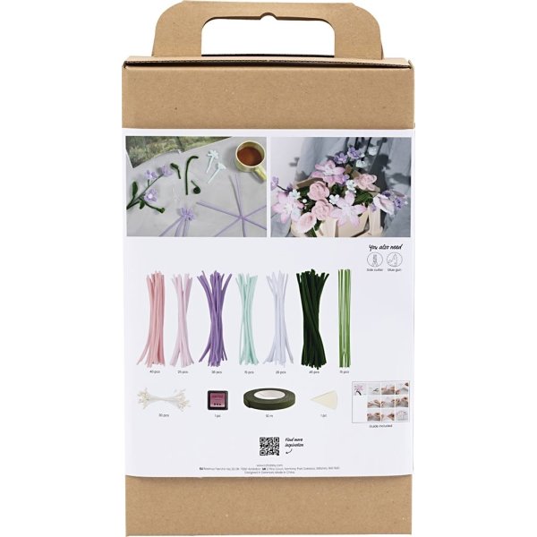 DIY Kit Chenilleblomster | Pastelfarver