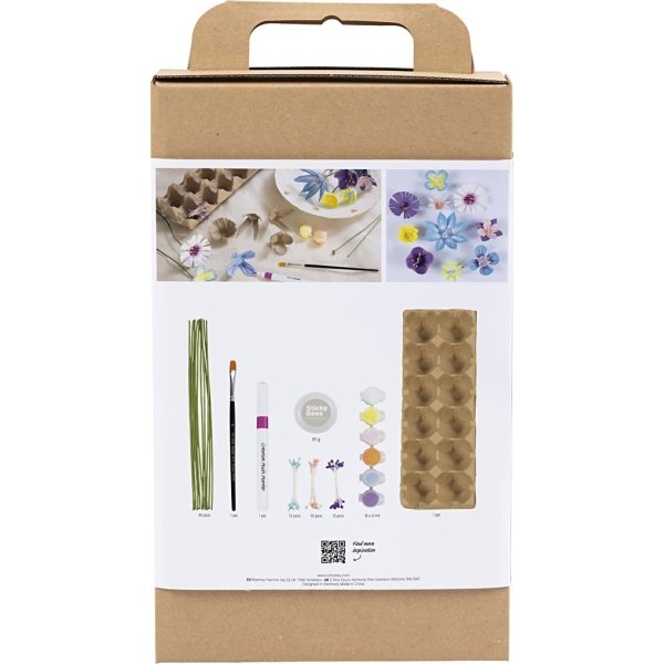 DIY Kit Æggebakke blomster | Pastelfarver