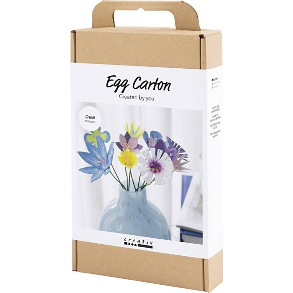 DIY Kit Æggebakke blomster | Pastelfarver