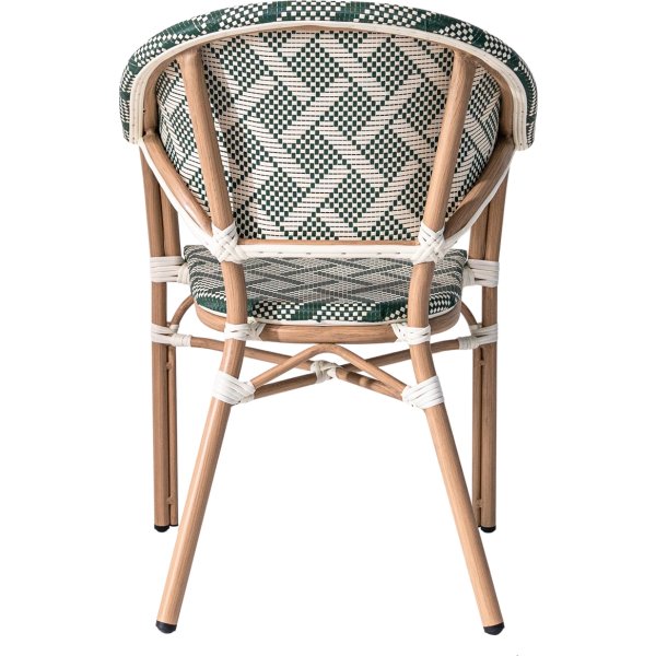 Marseille Havestol, flet/alu, UV, stabelbar, grøn