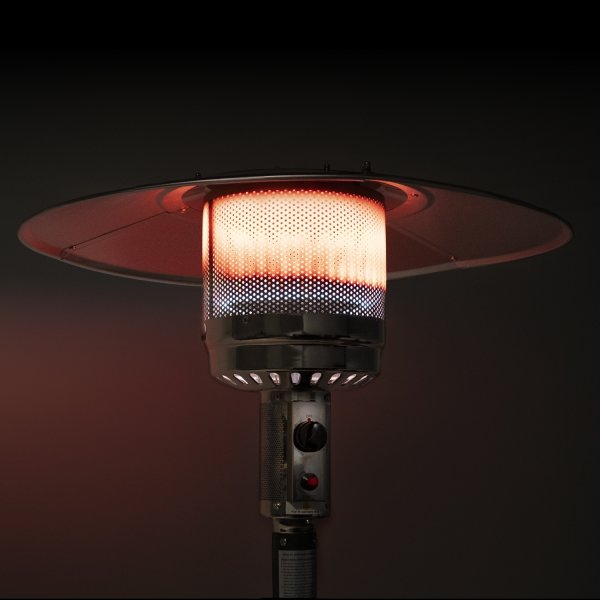 Terrassevarmer Lux, 221 cm, Mat sort