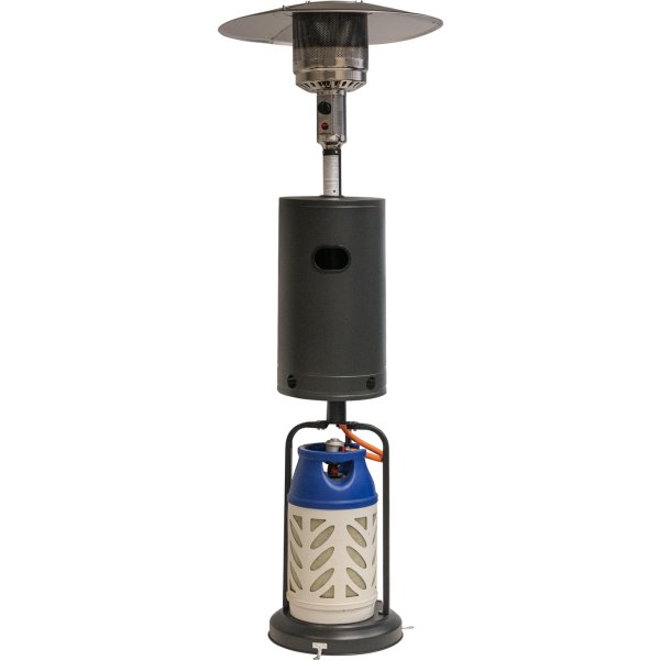 Terrassevarmer Lux, 221 cm, Mat sort