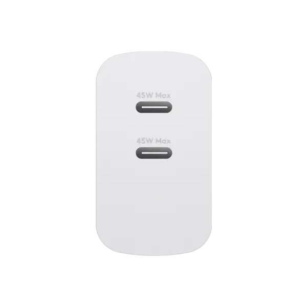 DBRAMANTE1928 Oplader - 2xUSB-C 45W - Hvid