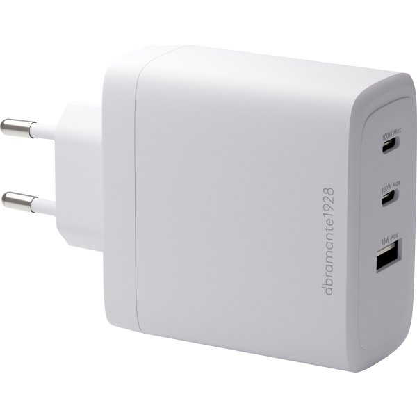 DBRAMANTE Vægoplader, 2xUSB-C 100W + 1xUS