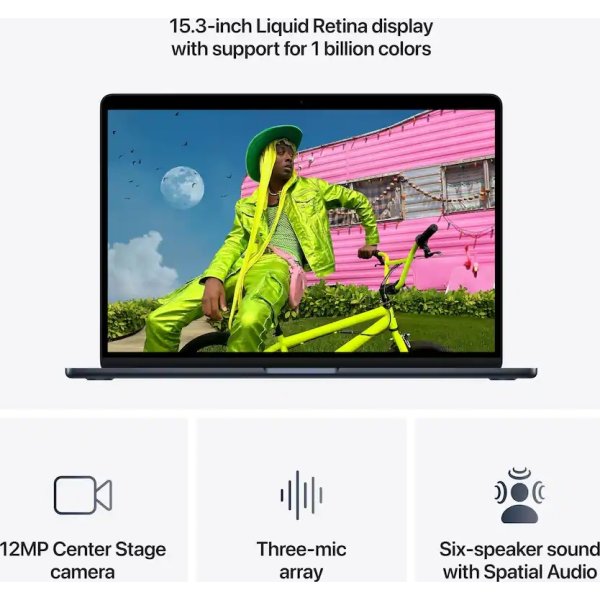 Apple MacBook Air M5 15", 24GB, 1TB SSD, midnat