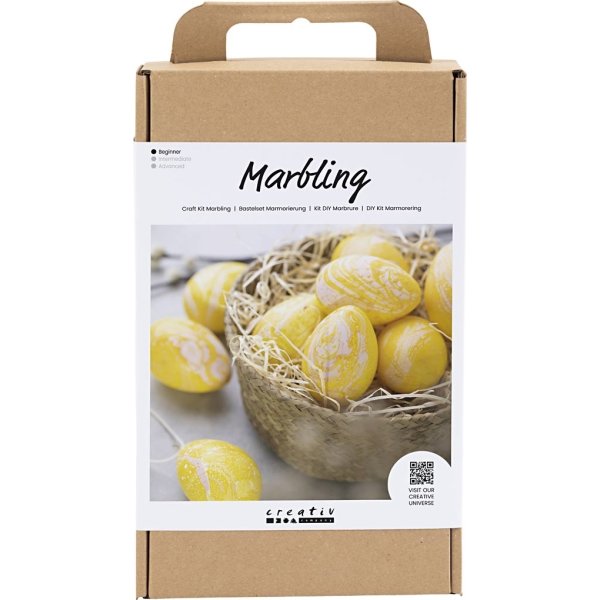 DIY Kit Marmorering | Æg | Rosa & gul