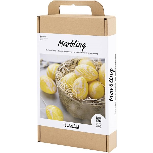 DIY Kit Marmorering | Æg | Rosa & gul
