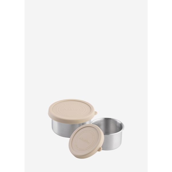 AYA&IDA Snack Containers 100+200 ml,  beige