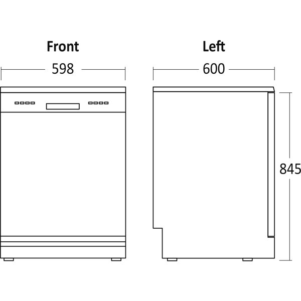 Scandomestic Vaskemaskine, Fritstående DWF1444WD