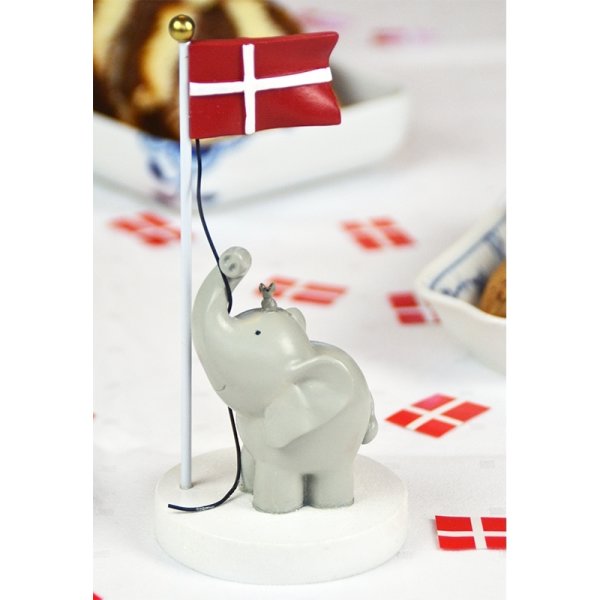 Kids By Friis Bordflag Elefant og Mus H14,5 cm