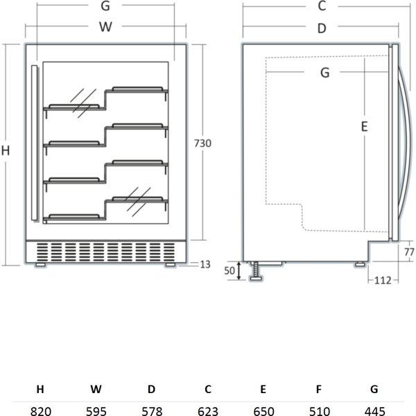 Scancool Vinkøleskab - WC361BE