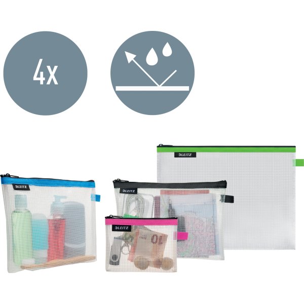 Leitz WOW Vandafvisende lynlåslomme | S | Pink