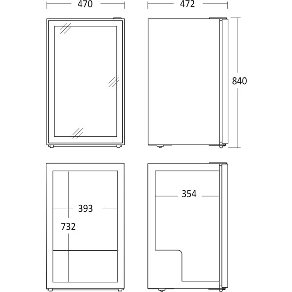 Scancool Displaykøleskab - DC98BB