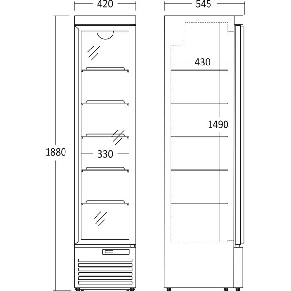 Scancool Displaykøleskab - DC160BD