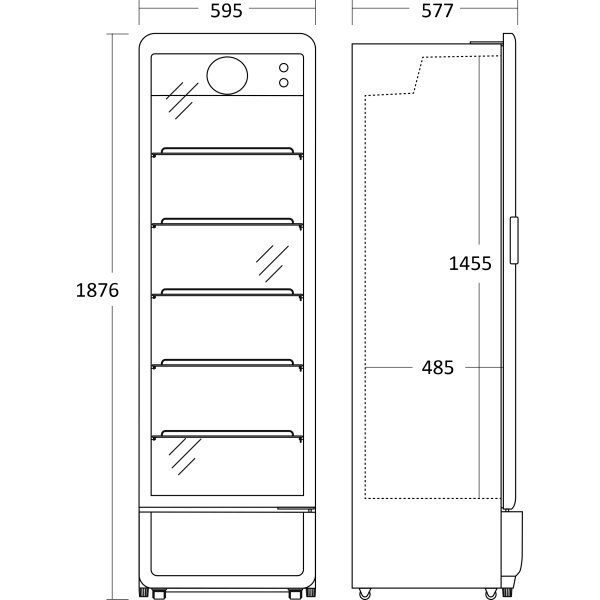 Scancool Displaykøleskab - DC380BD
