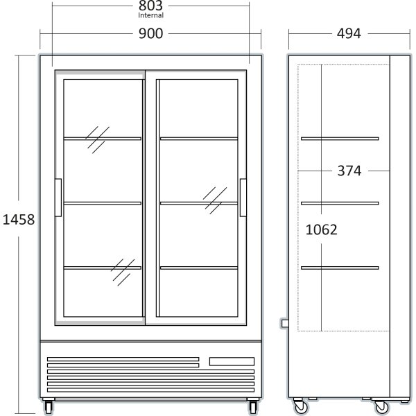 Scancool Displaykølreskab - DC287SLBC