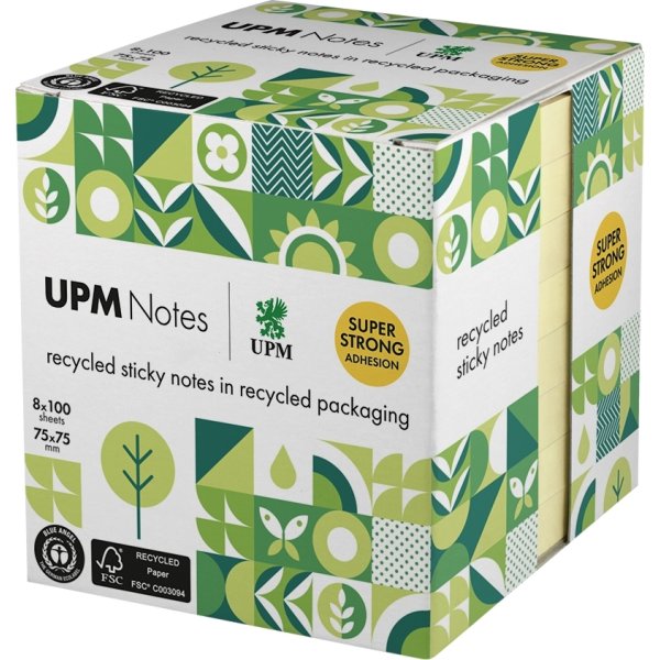UPM Notes | 75x75 mm | Pastel gul