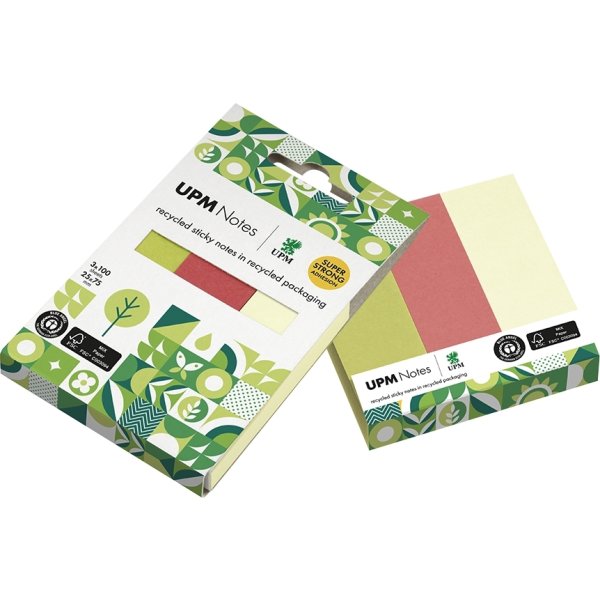 UPM Indexfaner | 25x75 mm | 3 farver