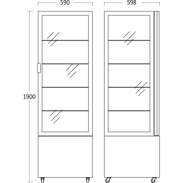 Scancool DC402BB Displaykøleskab