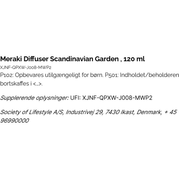 Meraki Duftfrisker m. Pinde, Scandinavian, 120 ml