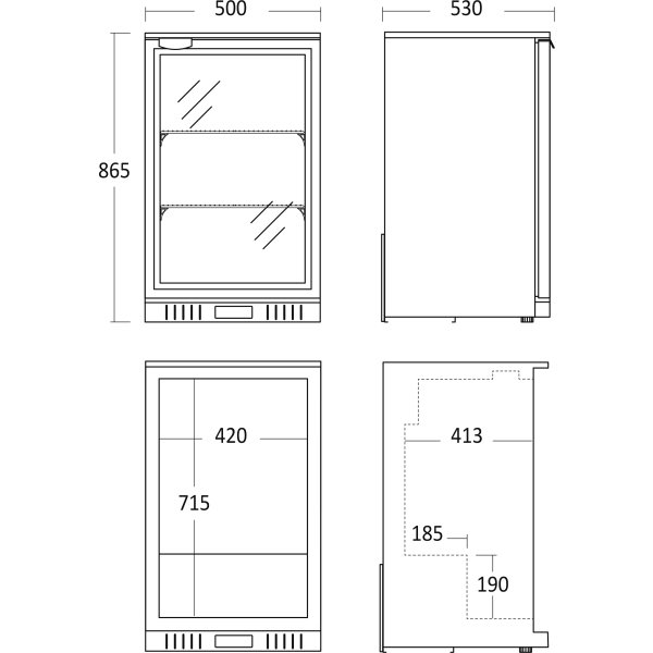 Scancool Køleskab -  BB131HBA