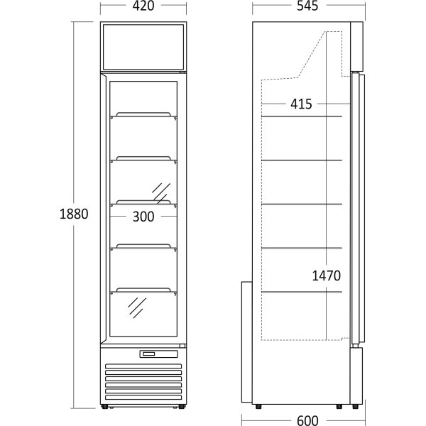 Scancool Displayfryser - DFC159BD