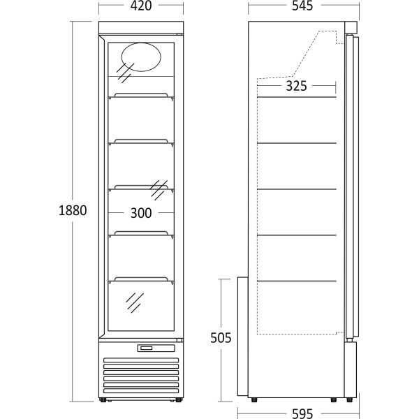 Scancool Displayfryser - DF160BD