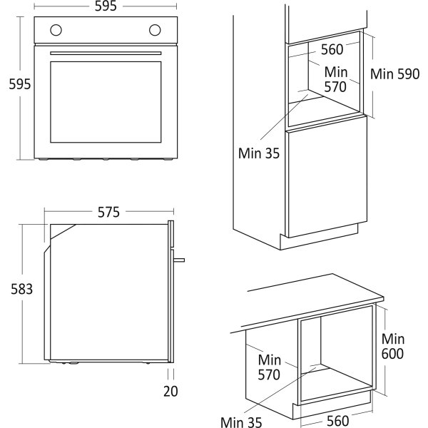Scandomestic Ovn, Indbygget - OVB70CBA1