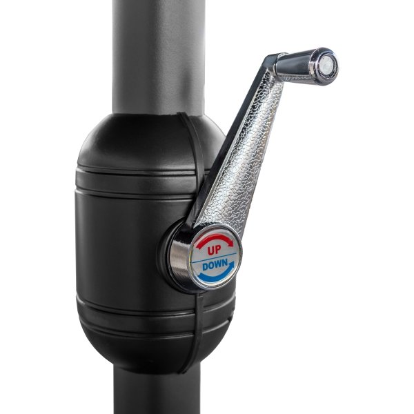 Dobbelt parasol, 450x264cm,inkl fod+overtræk,beige