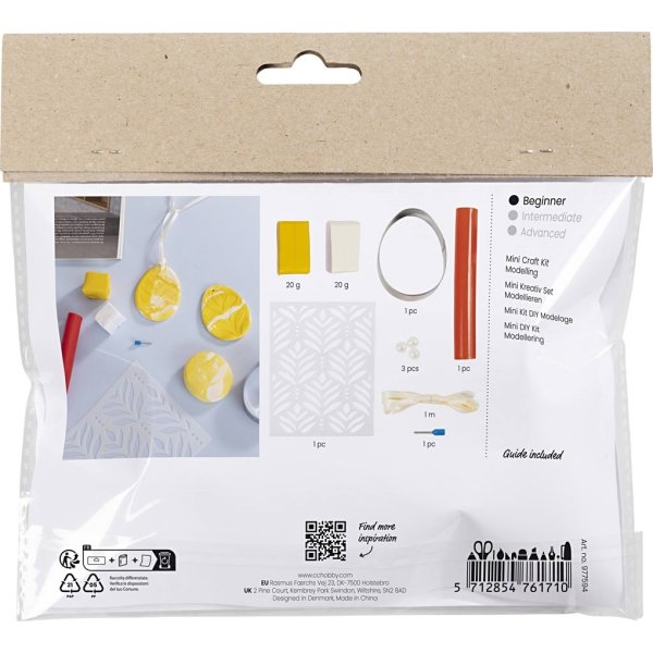 Mini DIY Kit Modellering | Æg | Gul & pastel