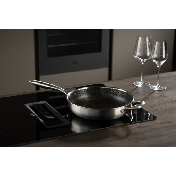 by Gaard Hexa Sautepande glaslåg, rustfristål, Ø28