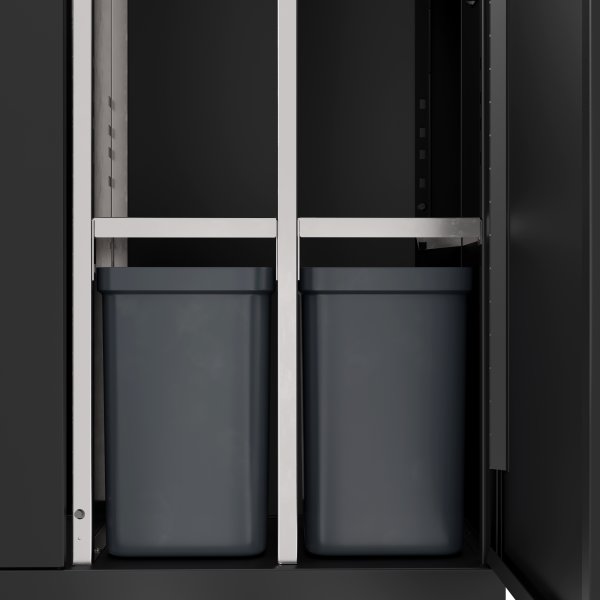 Bica 955 Affaldsstation 4 spande m/låg, antracit