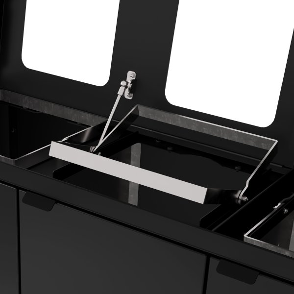 Bica 955 Affaldsstation 4 spande m/låg , sort