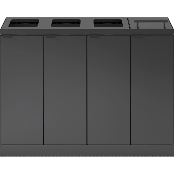 Bica 892 Affaldsstation 4x60L, Låg, Antracit