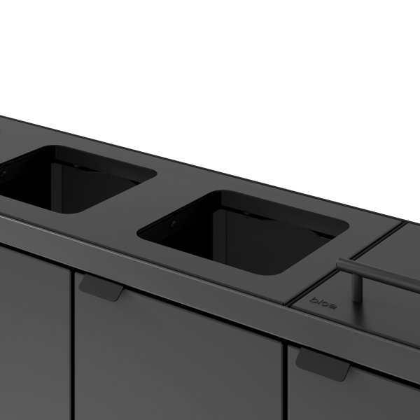 Bica 892 Affaldsstation 4x60L, Låg, Antracit