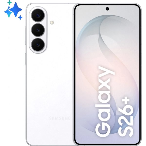 Samsung Galaxy S26+ smartphone, 256GB, hvid