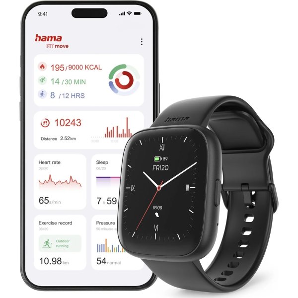 HAMA Smartwatch - 4000, Sort