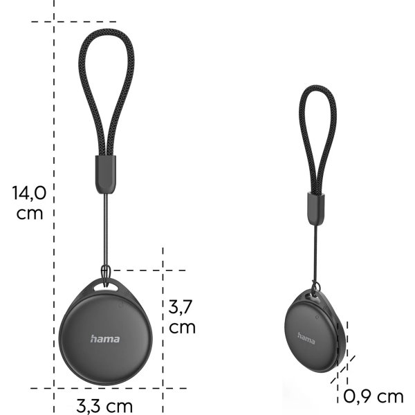 HAMA Nøglefinder til Apple og Android, 2 stk, sort