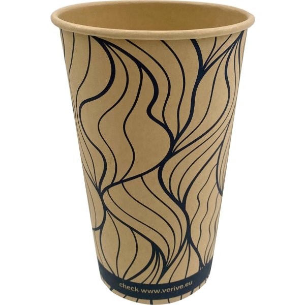 Papkrus, sort/natur, plastfri, 40 cl, 50 stk.