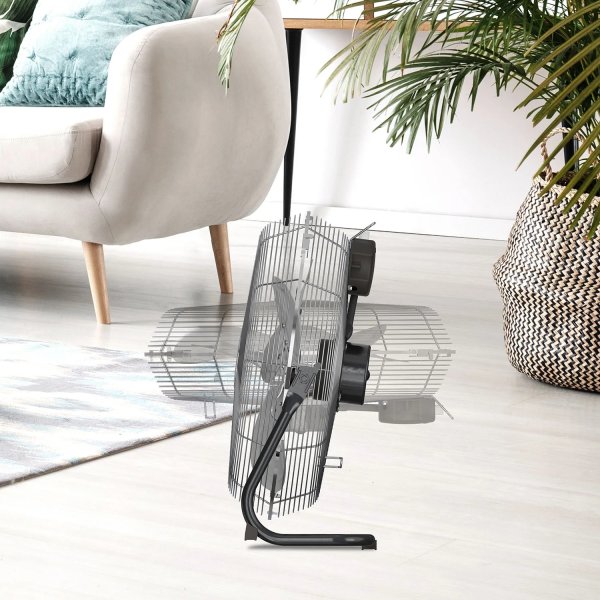 BLACK+DECKER Gulvventilator - 60W, Sort/Sølv